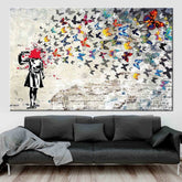 Banksy Butterfly Girl
